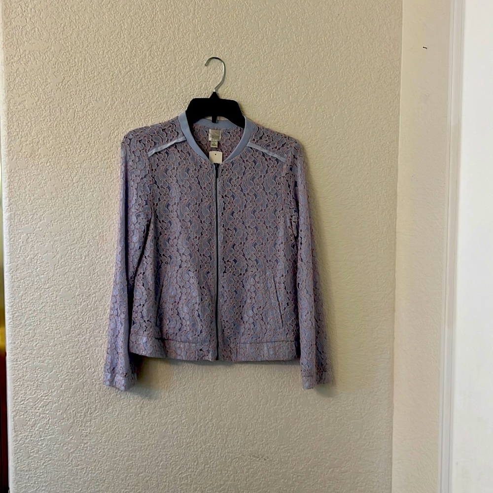 - Final sale  - Cute jacket, baby blue color, size 8